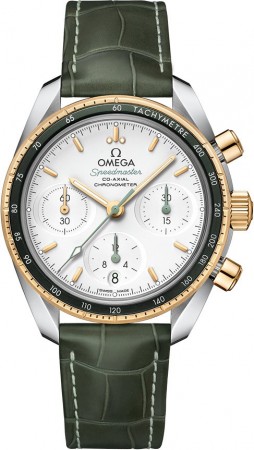 AAA Repliche Omega Speedmaster 38mm Co-Axial Lunetta Verde Orologi 324.23.38.50.02.001