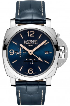 Replica Panerai Orologio da Uomo Luminor 1950 10 Days GMT Automatic Acciaio PAM00689