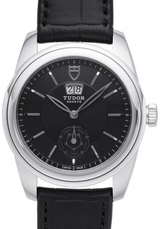 AAA Repliche Tudor Glamour Double Date Black Dial Folding Clasp Orologio Uomo 57000-1