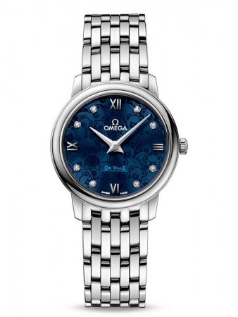 AAA Repliche Omega De Ville Prestige Quartz 27.4 Orbis Steel Orologi 424.10.27.60.53.003