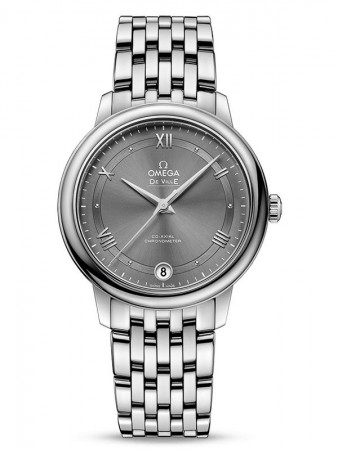 AAA Repliche Omega De Ville Prestige Co-Axial 32,7 mm Acciaio Quadrante Grigio Orologio 424.10.33.20.06.001