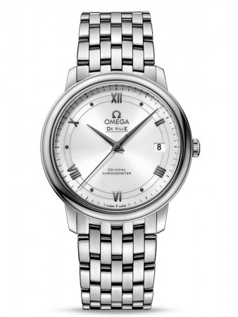 AAA Repliche Omega De Ville Prestige Co-Axial 36,8 mm Acciaio Quadrante Bianco Orologio 424.10.37.20.04.001