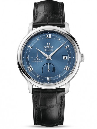 AAA Repliche Omega De Ville Prestige Co-Axial Power Reserve 39,5 mm Quadrante blu Orologio 424.13.40.21.03.002