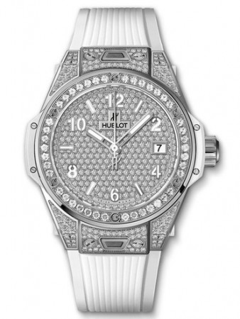 AAA Repliche Hublot Big Bang One Click Steel White Full Pave 39mm Orologio 465.SE.9010.RW.1604