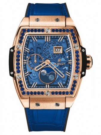 AAA Repliche Hublot Spirit Of Big Bang Moonphase King Oro Blu Scuro Orologio 647.OX.5181.LR.1201