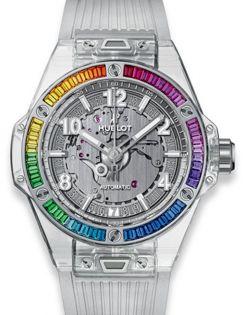 AAA Repliche Hublot Big Bang One Click Sapphire Rainbow Orologio da donna 465.JX.4802.RT.4099