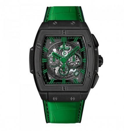 AAA Repliche Hublot Spirit Of Big Bang Orologio in pelle di alligatore verde nero 601.CG.0190.LR