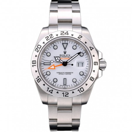 Swiss Rolex Explorer Lunetta in Acciaio Inossidabile Quadrante Bianco Orologio