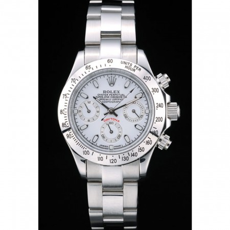 Rolex Daytona Lady cassa in acciaio inossidabile quadrante bianco tachimetro