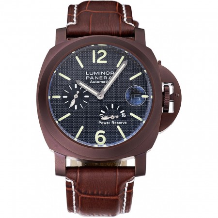 Panerai Luminor cinturino in pelle marrone quadrante nero 80165