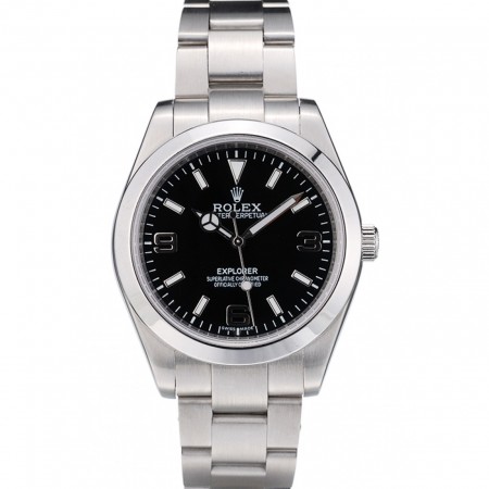 Swiss Rolex Explorer Lunetta in Acciaio Inossidabile Quadrante Nero 42002