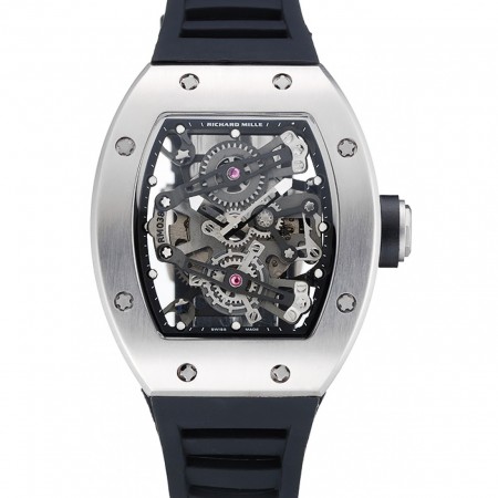 Richard Mille RM 038 Bubba Watson Tourbillion Bracciale in gomma nera con cassa in argento 1454202