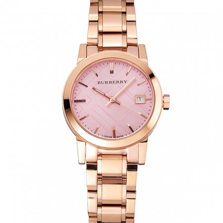 Burberry The City Quadrante Rosa Cassa e Bracciale in Oro Rosa