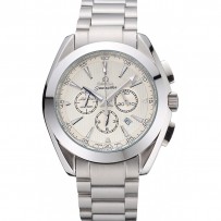 Omega Seamaster Aqua Terra cronografo quadrante avorio bracciale in acciaio inossidabile 622526