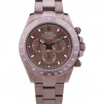 Rolex Daytona rame lunetta in acciaio inossidabile quadrante marrone 7477