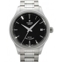 AAA Replica Tudor Style 34mm quadrante nero con cinturino in acciaio orologio da donna 12300-1