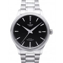 AAA Replica Tudor Style 41mm quadrante nero cinturino in acciaio orologio da uomo 12700-2