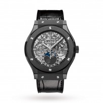 Swiss Hublot Classic Fusion Aero Fusion Moonphase Black Magic 517.CX.0170.LR 45mm