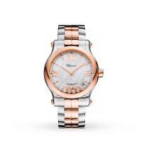 Swiss Chopard Happy Sport Orologio Automatico da Donna 36mm in Oro Rosa e Diamanti