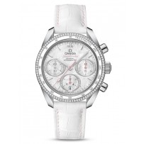 AAA Repliche Omega Speedmaster 38mm Co-Axial Quadrante in Madreperla con Diamanti Orologi 324.38.38.50.55.001