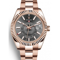 AAA Repliche Rolex Sky-Dweller GMT Rose Gold Orologio Uomo 326935-0007