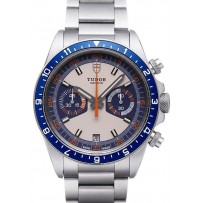 AAA Replica Tudor Heritage Chrono blu quadrante grigio cinturino in acciaio orologio da uomo 70330B-95740