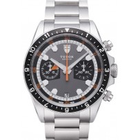 AAA Replica Tudor Heritage Chrono quadrante grigio cinturino in acciaio orologio da uomo 70330N-2