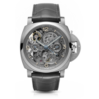 Replica Panerai Luminor 1950 Tourbillon GMT Titanio Lo Scienziato orologio da uomo PAM00578