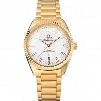 Cassa e bracciale in oro bianco Diak Omega Globemaster