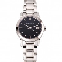 Cassa e bracciale in acciaio inossidabile con quadrante nero Burberry The City