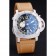 Bracciale in pelle con quadrante nero sommergibile Panerai Luminor