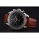 Omega Speedmaster quadrante nero cassa in acciaio inossidabile cinturino in pelle marrone 622806