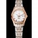 Omega De Ville Ladies quadrante bianco cassa in oro rosa bracciale bicolore 1453782