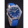 Omega Seamaster Planet Ocean GMT quadrante blu cinturino in pelle blu 622394