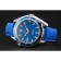 Omega Seamaster Planet Ocean quadrante blu bracciale in pelle blu 622538