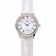 Omega De Ville Prestige Small Seconds quadrante bianco lunetta con diamanti Cassa in acciaio inossidabile Cinturino in pelle bianca