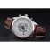 Breitling Transocean Chronograph Unitime Quadrante Bianco Cassa in Acciaio Inossidabile Bracciale in Pelle Marrone-622244