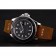 Rolex Yacht Master quadrante nero cinturino in pelle marrone cassa d'argento 1453859