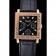 Piaget Emperador Limited Edition quadrante nero inciso cassa in oro Bracciale in pelle nera 1454137