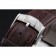 Piaget Emperador Limited Edition quadrante bianco inciso cassa d'argento Bracciale in pelle marrone 1454138
