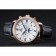Omega De Ville Moonphase quadrante bianco Bracciale in pelle nera cassa in oro rosa 1454227