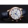 Omega cronografo quadrante bianco cassa in oro rosa cinturino in pelle blu