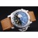 Bracciale in pelle con quadrante nero sommergibile Panerai Luminor