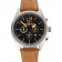 Bell e Ross BR126 Flyback quadrante nero Cassa argento numeri d'oro Cinturino in pelle scamosciata marrone
