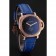 Panerai Radiomir quadrante nero con diamanti lunetta cassa in oro rosa cinturino in pelle blu 1453800