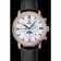 Omega De Ville Moonphase quadrante bianco Bracciale in pelle nera cassa in oro rosa 1454227