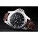 Panerai Luminor spazzolato cassa in acciaio inossidabile quadrante nero cinturino in pelle marrone scuro