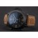 Panerai Luminor 1950 3 Days Chrono Flyback quadrante nero cassa nera cinturino in pelle marrone