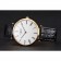 Swiss Longines Grande Classique quadrante bianco numeri romani cassa in oro cinturino in pelle nera