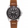 Rolex Yacht Master quadrante nero cinturino in pelle marrone cassa d'argento 1453859